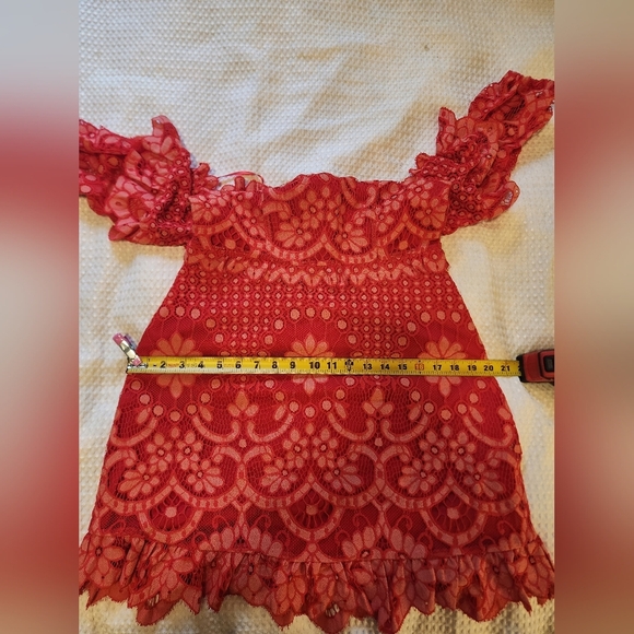 Parker Off The Shoulder Lace Dress Size 4 - Picture 11 of 14